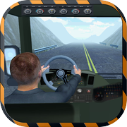 山巴士驾驶模拟器座舱视图 - 道奇在一个危险的公路交通icon