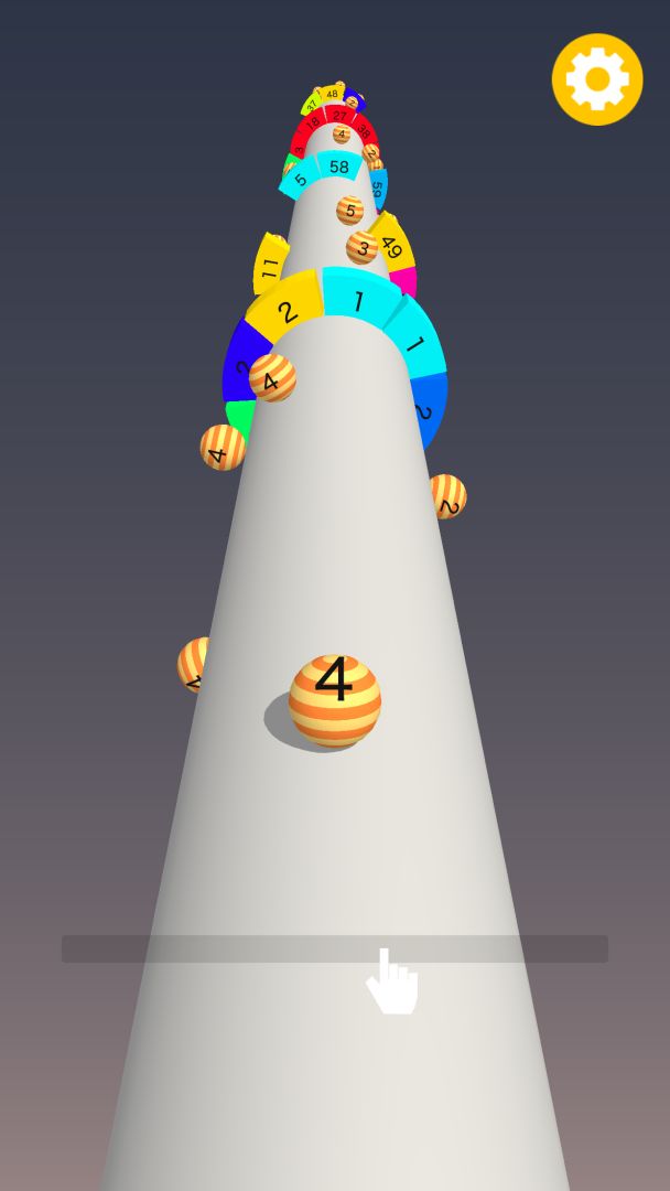 滚动的螺旋贪吃球游戏截图