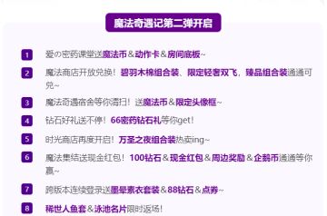 送轻奢限定双飞＆254钻＆美衣？是时候展现真正的魔法了！