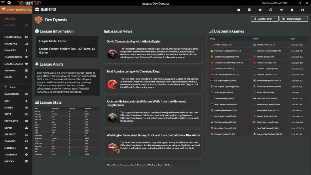 Draft Day Sports: Pro Football 2022游戏截图