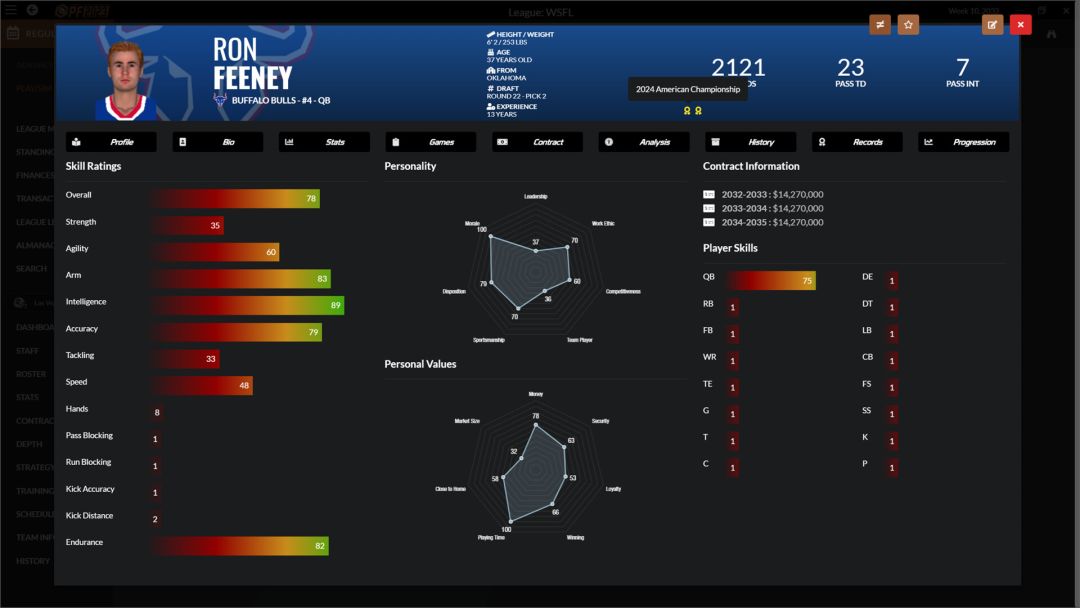 Draft Day Sports: Pro Football 2023游戏截图