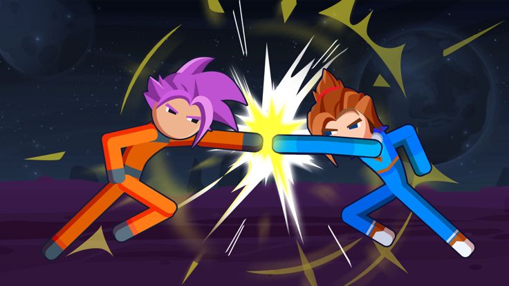 激斗火柴人 - 火柴人大战 , 格斗游戏, 大刀游戏截图