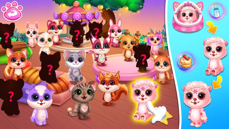 可爱宠物护理屋-女孩领养照顾小动物游戏截图