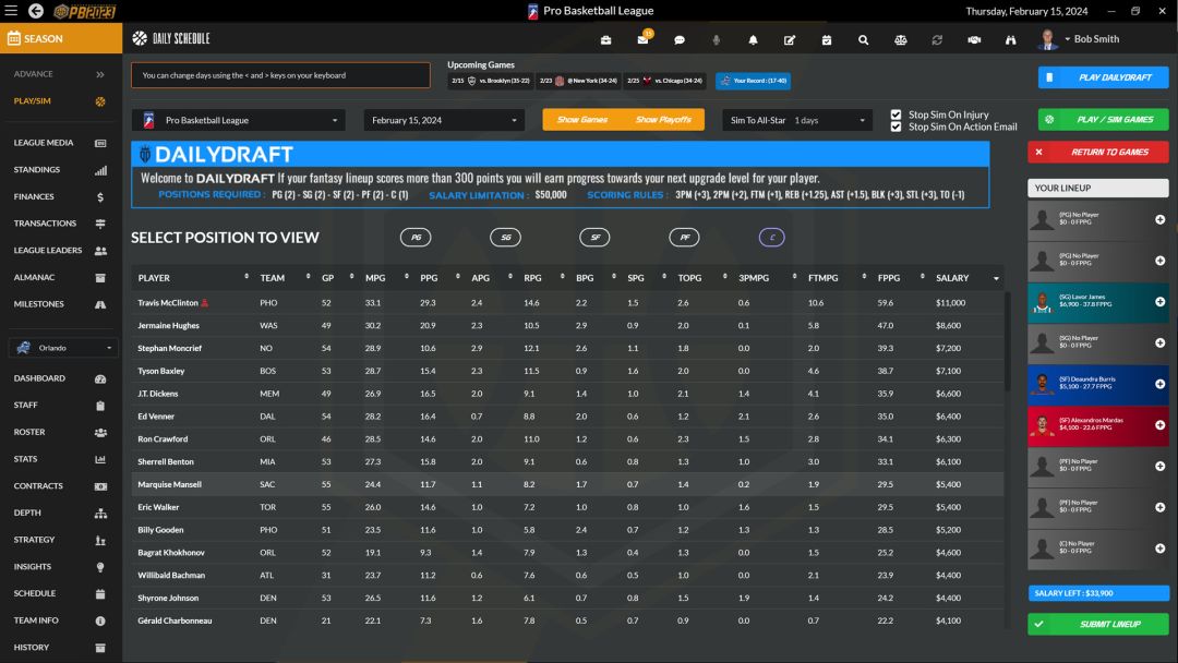 Draft Day Sports: Pro Basketball 2023游戏截图