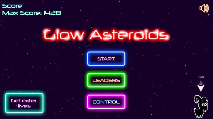 Glow Asteroids Shooter游戏截图