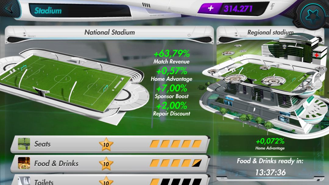 Futuball - Future Football Manager Game游戏截图
