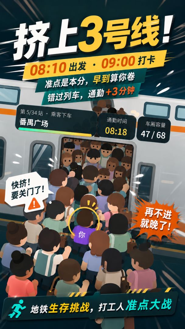 挤上3号线!游戏截图