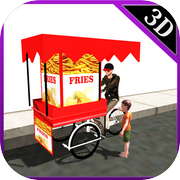 薯条小贩周期和食物交付骑手模拟