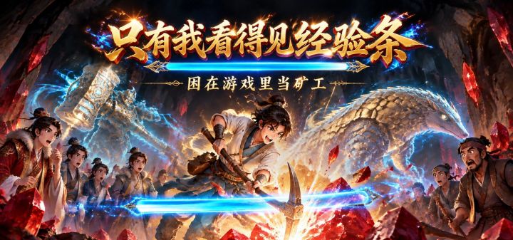 只有我看得见经验条：困在游戏里当矿工 封面