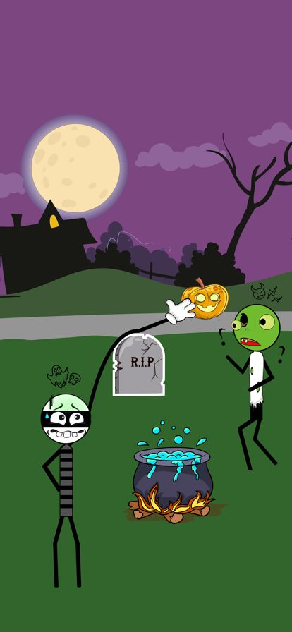 火柴人和 强盗 脑 谜游戏截图