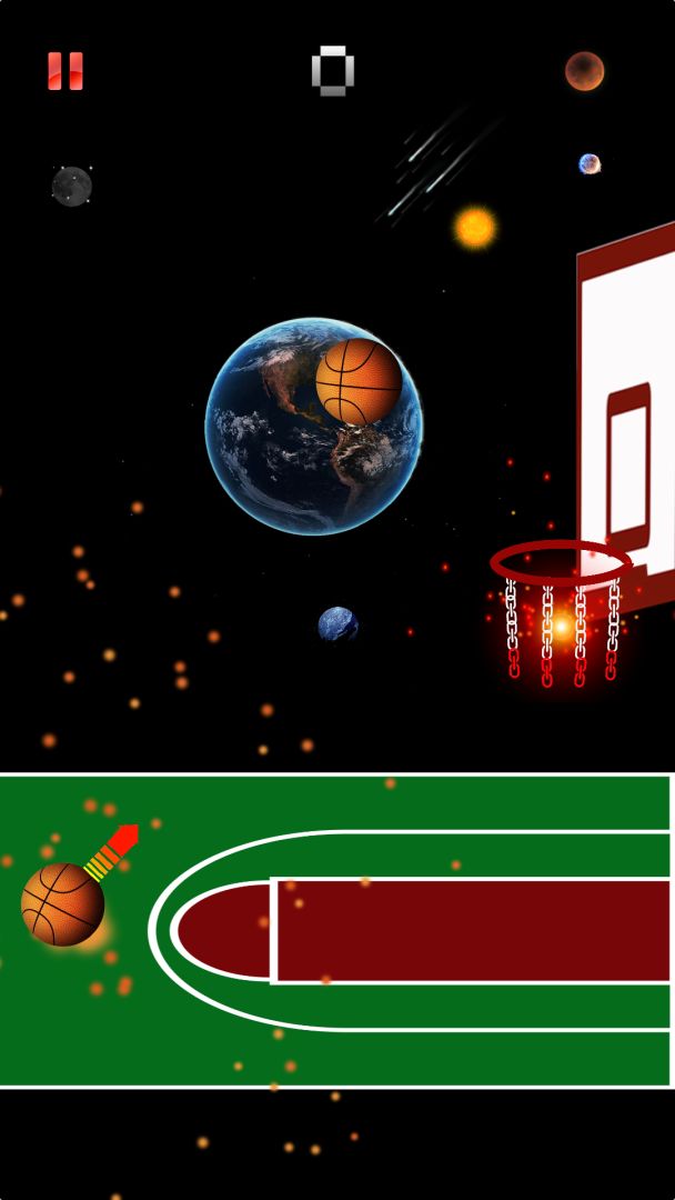 3分投篮 - 太空篮球游戏截图