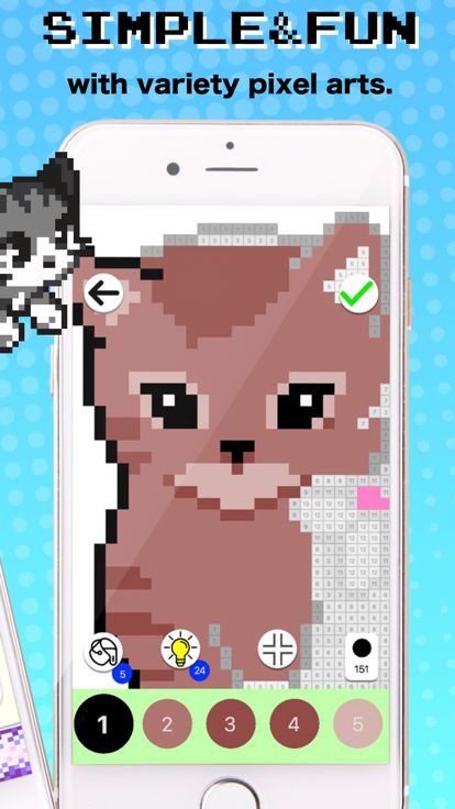 像素涂色游戏 - 按数字填色游戏截图