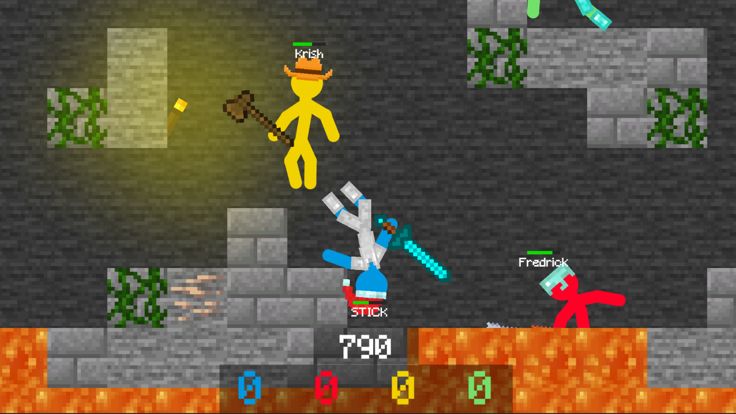 Stickman Cube Craft Fight游戏截图