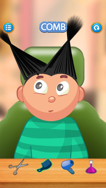 儿童游戏/黑头发剪游戏截图