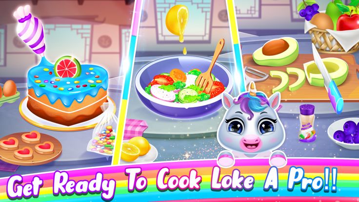 Cute Chef Unicorn Cook Recipes游戏截图