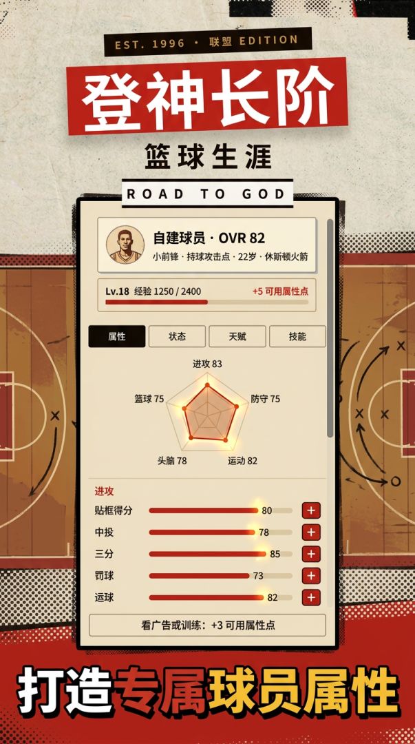 登神长阶：篮球生涯游戏截图