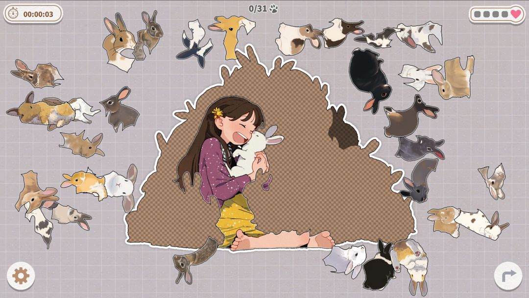 挤在一起的兔兔游戏截图