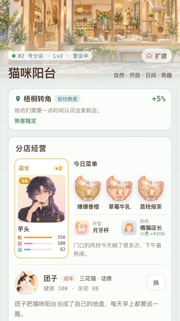 猫与奶茶店游戏截图