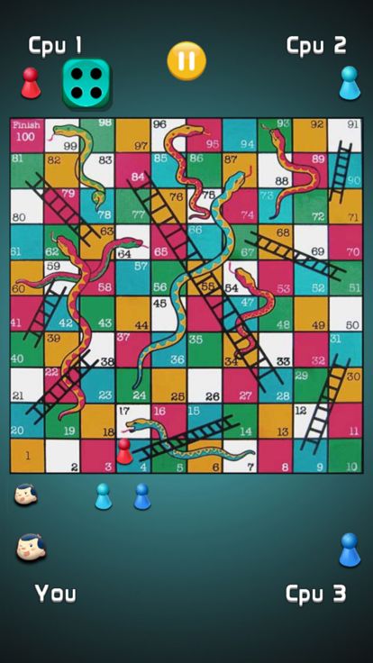 经典飞行棋跳棋 - 骰子蛇和梯多人游戏游戏截图