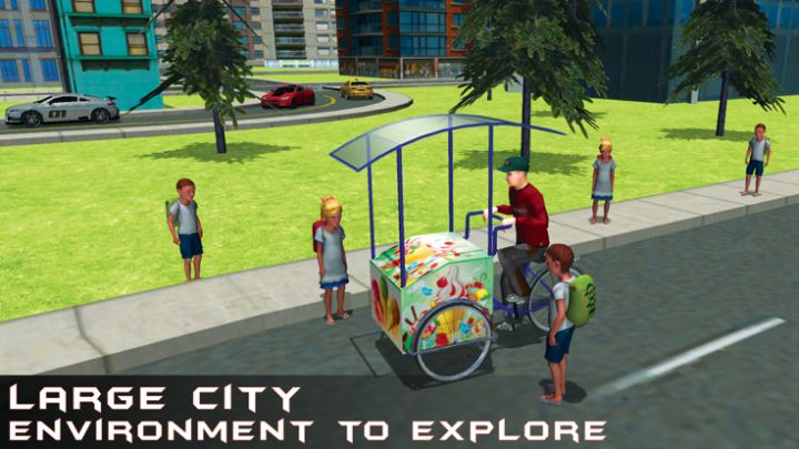 City Ice Cream Delivery – Ride bicycle simulator to sell yummy frozen food游戏截图