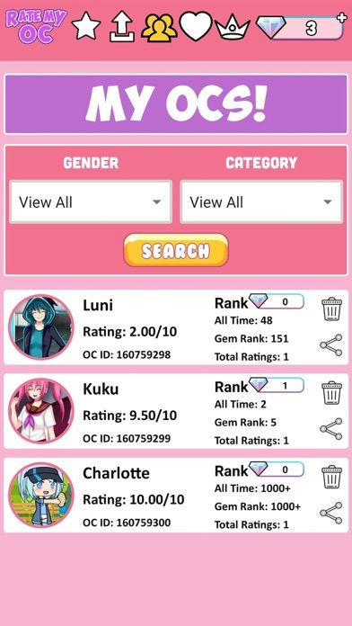 Rate My OC游戏截图