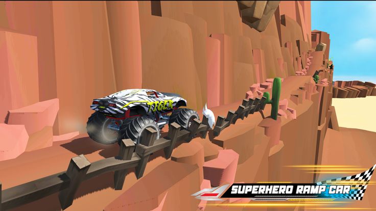 Superhero Mega Car Stunt游戏截图