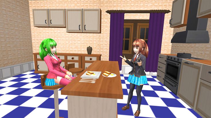 Anime School Girl Life 3d Game游戏截图