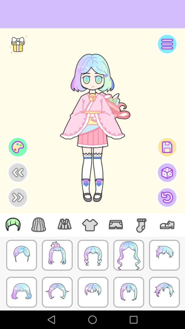 粉彩女孩换装软件游戏截图