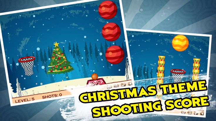 指尖篮球大师：圣诞节投篮机游戏截图