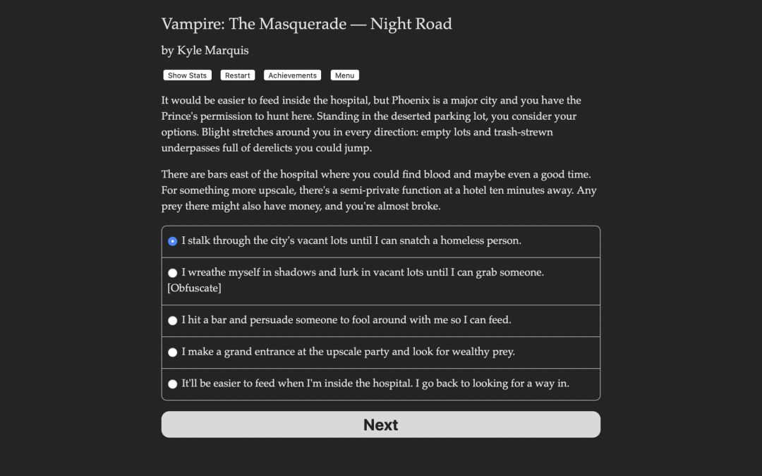 Vampire: The Masquerade — Night Road游戏截图