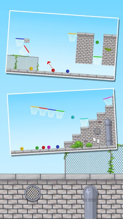 篮球物理投篮高手-益智投篮关卡游戏游戏截图