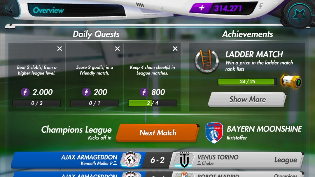 Futuball - Future Football Manager Game游戏截图
