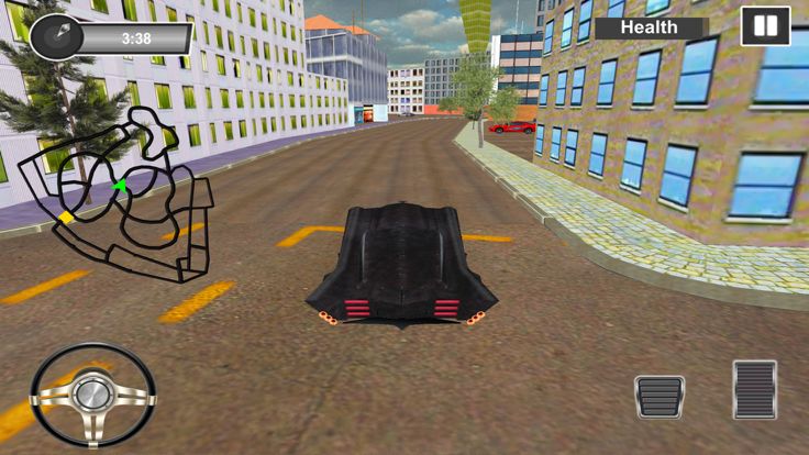 真正的蝙蝠车驾驶模拟器 - 快速竞赛在路上游戏截图