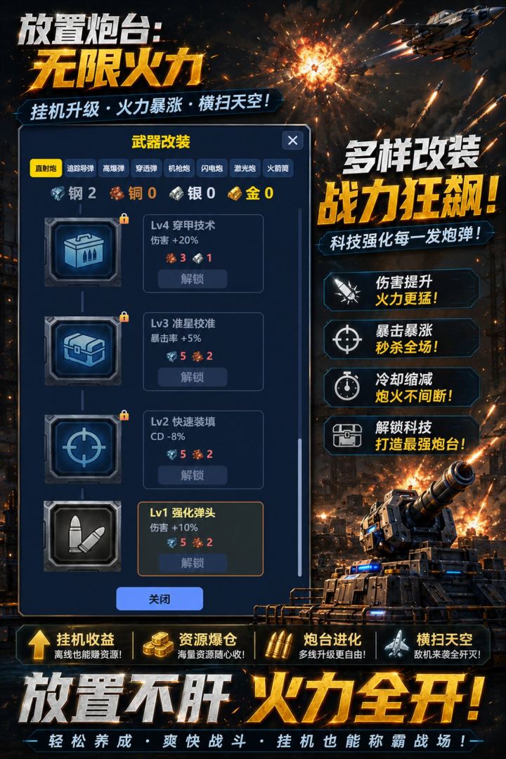 放置炮台:无限火力游戏截图