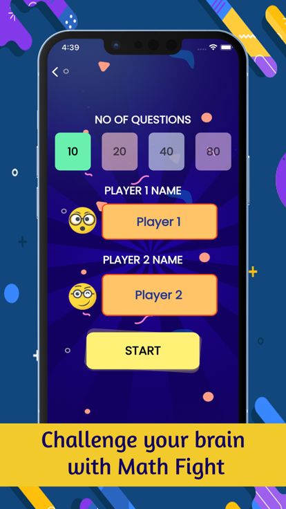 Math Fight 2Player Game游戏截图