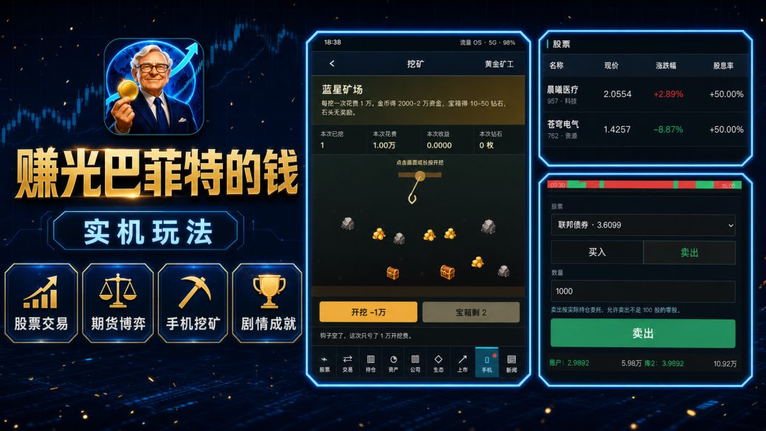 赚光巴菲特的钱游戏截图