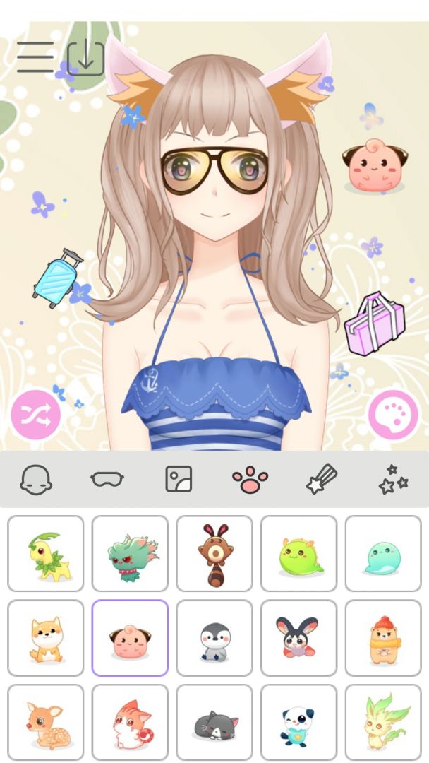 动漫女孩换装游戏截图