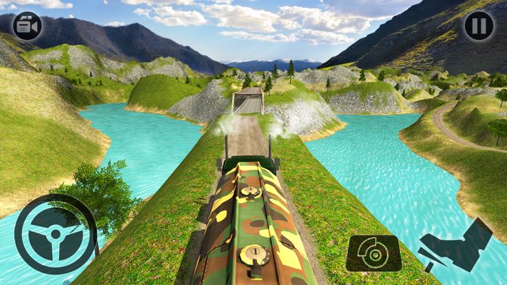 Uphill Offroad Army Oil Tanker Transporter Truck游戏截图