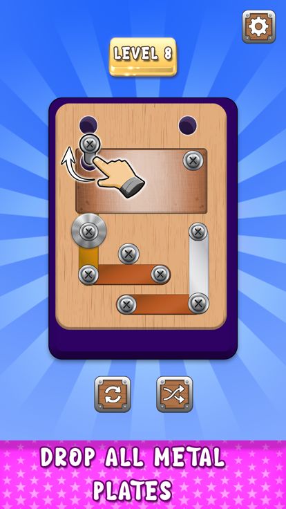 玩个锤子-全民大比拼-螺母和螺栓 螺丝销 拼图-把铁板取下来游戏截图