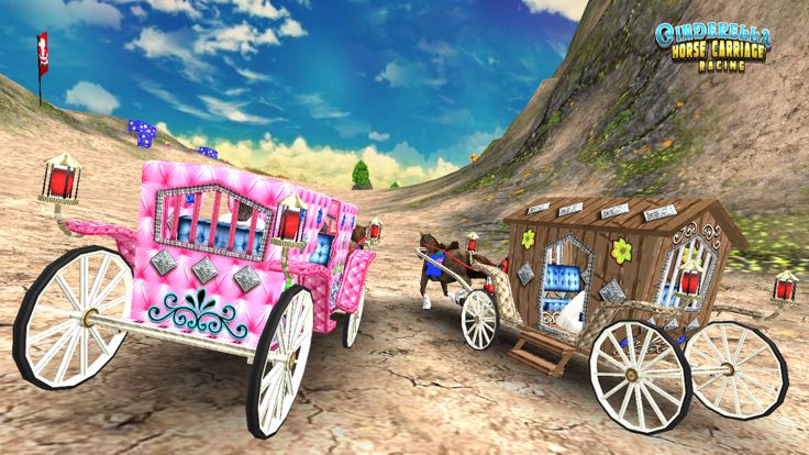 Cinderella Horse Cart Racing游戏截图