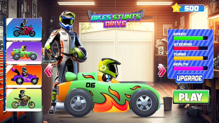 Bikes Stunt Downhills Racing游戏截图