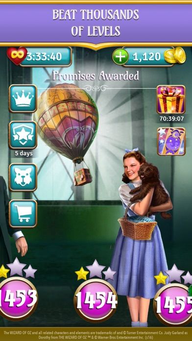The Wizard of Oz Magic Match 3游戏截图