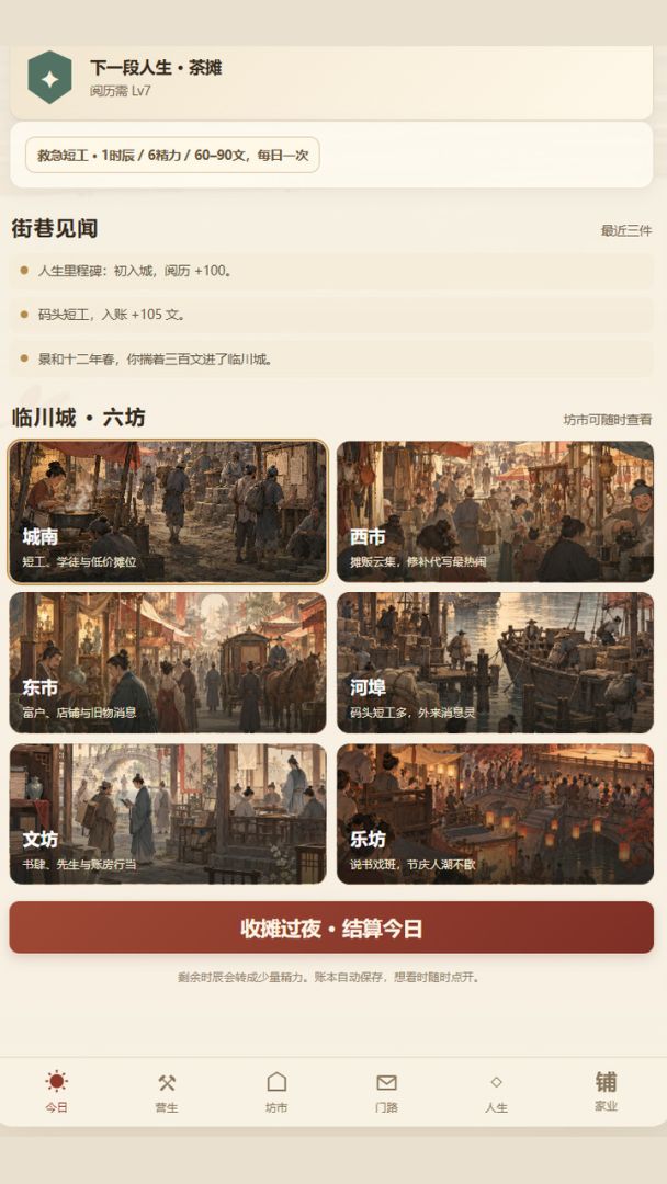 古代人生：从短工到大掌柜游戏截图