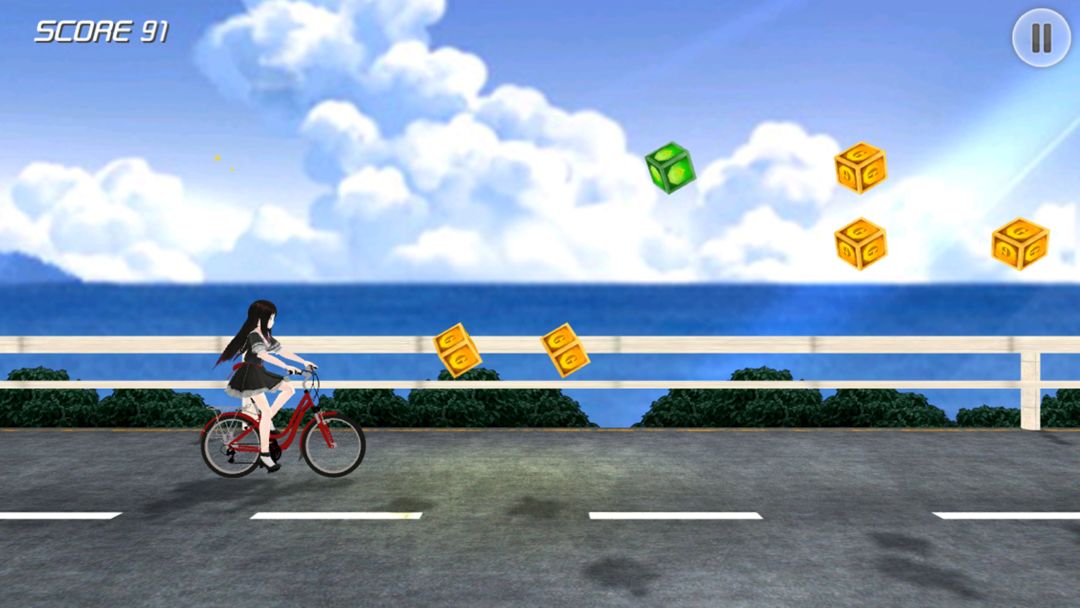 单车少女-阳光海滩游戏截图