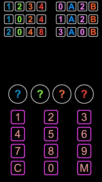 NUMS - 1A2B猜数字游戏游戏截图