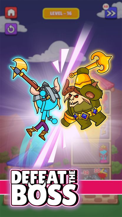 Stickman Hero Merge Tower War游戏截图