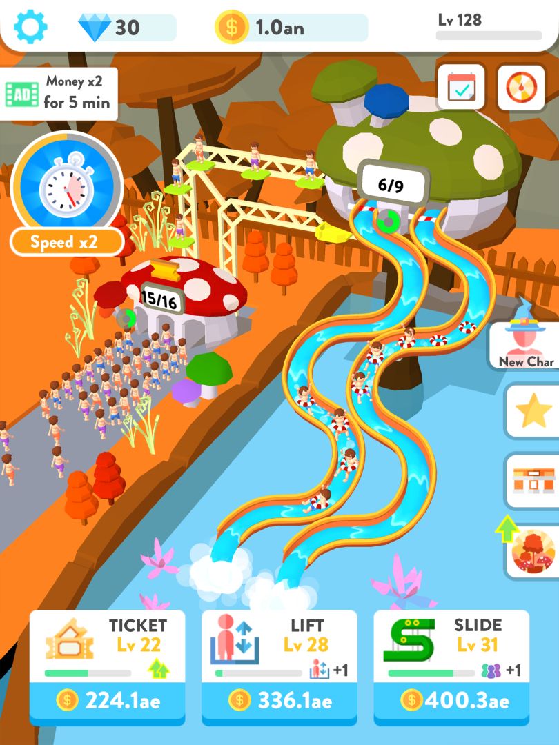 Idle Water Slide游戏截图