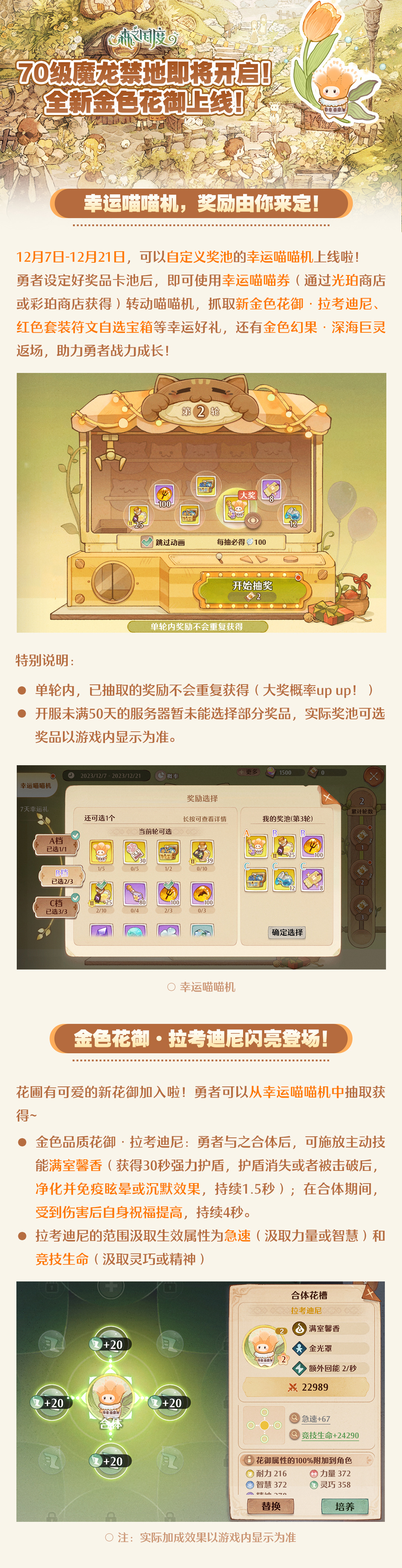 幸运喵喵机,全新金色花御登场