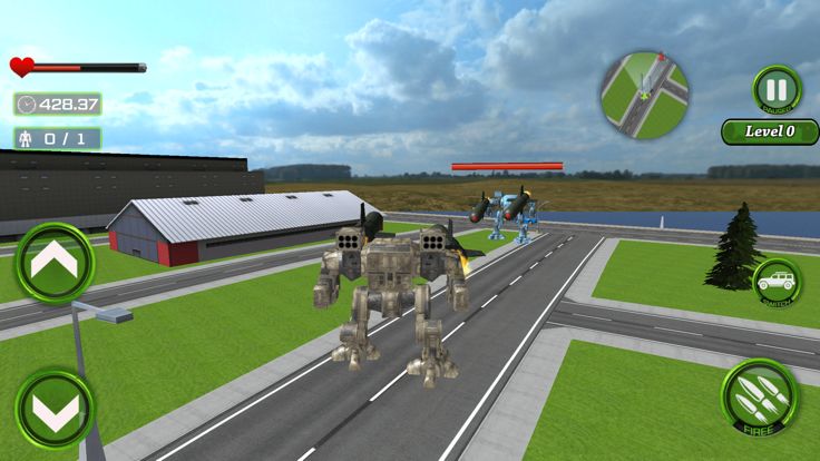 美国机器人豪华轿车车 - 开车到战斗游戏截图