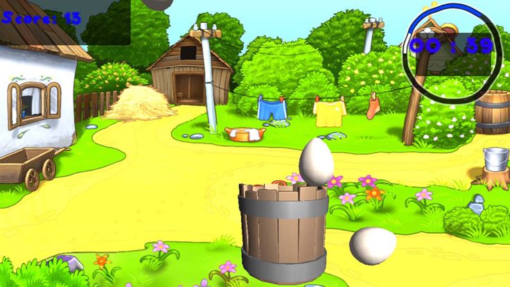 Golden Farm Egg Cather Rescue Free:Angry Chicken游戏截图